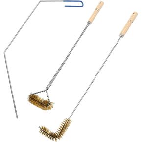 مجموعة أدوات تنظيف الشعيرات النحاسية للمقليين ، مجموعة من 3 قطع تشمل فرشاة تنظيف المقلاة على شكل حرف L ، وفرشاة تنظيف سلة المقلاة الطويلة ومقاضرة تنظيف الصرف لتنظيف المقلاة التجارية in Kuwait