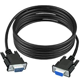 10Ft Straight Through DB9 RS232 Serial Cable, DB9 Cable Male to Female Extension Cord for Data Communication,TV, Display,Projector