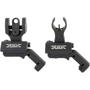 Troy Industries SSIG-45S-HRBT-00 45 Degree Offset HK/Round Rear Sight Set, Black