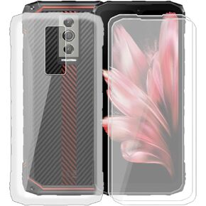 Phone Case for Doogee Blade 10 (6.56"), with 2 x Tempered Glass Screen Protector, Ultra-Thin Clear Soft TPU Bumper Anti-Scratch Shock-Proof Case for Doogee Blade 10 - Clear