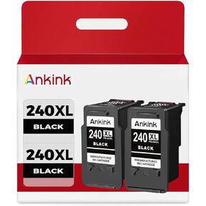240 Black Compatible Ink Cartridge Replacement for Canon 240 240XL PG 240 XL Ink Cartridges Fit for for MG3600 MG3620 TS5120 TS5100 MG3220 MG3520 MG2120 MX452 MX512 MX532(Black, 2-Pack)
