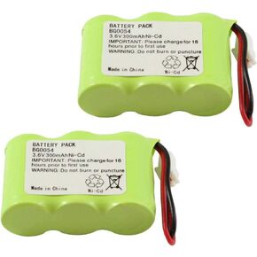 Fenzer 2-Pack Ni-CD Battery 3.6V for VTech BT-17333, BT-27333 (300mAh)