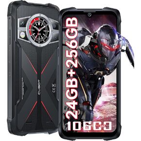 CUBOT Kingkong 9 Outdoor Rugged Phone Unlocked - 24GB RAM+256GB ROM Smartphone,100MP+32MP+24MP Night Vision Camera,10600mAh Large Battery, 6.58 Inch FHD+ Display, IP68 Waterproof Mobile Phones Black