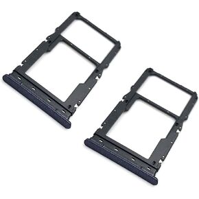 FainWan 2Pcs Sim Card Tray with Micro SD Slot Replacement Compatible with Motorola Moto G Pure XT2163 XT2163-4 Black