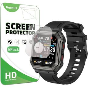 Screen Protector Compatible for Kimeag H31 Smart Watch (6 Pack) PET Clear Film For H31 Fitness Tracker 1.91"