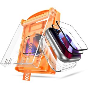 Goton [2+1] for Apple Watch Screen Protector 45mm 41mm 44mm 40mm 49mm [Zero Bubble Install Kit] with Apple Watch Bumper Case [TPU Slim 360 Protective] for iWatch 9/8/7/SE/6/5/4/Ultra 2/Ultra, 45mm