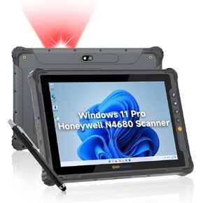ONERugged Rugged Tablet with Barcode Scanner M10J, 10.1 inch Windows 11 Pro Enterprise Tablet w/Honeywell N4680 Scan Engine, 1D/2D QR Inventory Scanner, 8GB+128GB Industrial Work PC for WMS, Retail