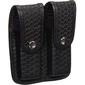 Bianchi 22085: Double Mag Pouch Bsk Blk-Sz 4 Chrome