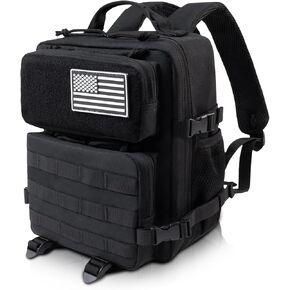 12L EDC Mini Tactical Backpack for Men and Women, Small Hiking Daypck for Petite Adult,Son and Daughter, Cute Little Military Backpacks Gym Tactical Bag Black