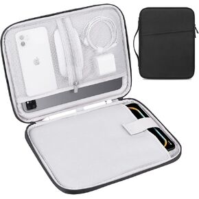 Lacdo 9-11 Inch iPad Carrying Case Travel Tablet Sleeve Bag for 11 inch iPad Pro M4 / 11 inch iPad Air M2 / 10.9 inch iPad / 10.2" iPad / 10.9" iPad Air / 10.5" iPad Pro Air, 11" Galaxy Tab A9+, Black