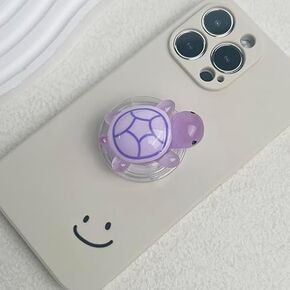GRIPONG Cute 3D Sea Turtle Expandable Collapsible Mobile Phone Grip Stand Holder for Smartphone Tablet Cell Phone Accessory (Purple)