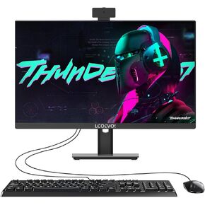 All-in-one Desktop Computer, N100 Quad Core 16G RAM 512G SSD ROM, Liftable Arm Rotatable Monitor WiFi Bluetooth Connection PC Desktop for Home Study Office Gaming
