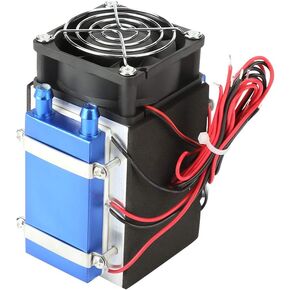 Semiconductor Cooler DC 12V 4 Chip Semiconductor Refrigeration Machine Cooler DIY Radiator Air Cooling Device(DC 12V 4 Chip)