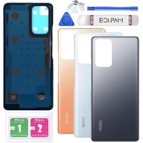 Back Glass Replacement for Xiaomi Redmi Note 10 Pro Back Cover Rear Housing Repair Tool Kit Genuine Rear Glass (Gray)