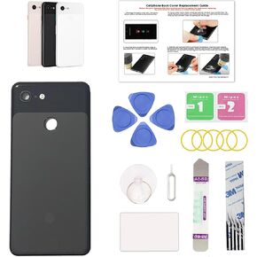 GREEN FUSION Compatible with Pixel 3 Back Cover Replacement, Pixel 3 Back Housing Door for All Carriers, Includes Repair Tools & Instruction, Black