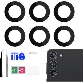 2 Pack for Samsung Galaxy S23 FE Rear Camera Lens Replacement Adhesive Back Camera Glass Lens with Full Fix Tool Repair Kit Tweezers Dust Cloth for S23 FE SM-S711U1 SM-S711U