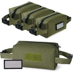 Ammo Bag, Casluhim Loose Ammo Pouch with Snap Handle & ID Patches, Ideal for Ammo Storage with Ammo Can and Box, Fit into or Hung on Range Bag, Rifle Bag