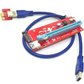 PCI-E Riser molex Express Cable 16X to 1X SATA with Graphics Extension Ethereum ETC BTH Mining Powered Riser Adapter Card 60cm USB 3.0 Cable