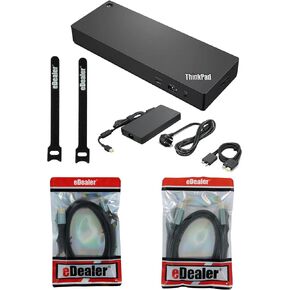 Lenovo ThinkPad Thunderbolt 4 Workstation Dock (40B00300US) + eDealer Starter Kit Bundle