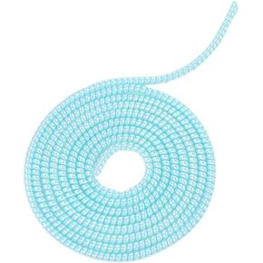 Laser Blue Spiral Cable Protector, Chargers Cable Protector Data Cable Protect Sleeve, Headphone Cable Saver for Phone Earphone USB Data Cable Cord Management