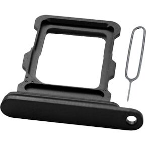 MMOBIEL SIM Card Tray Compatible with iPhone 16 Pro / 16 Pro Max – SIM Card Slot Tray Holder – SIM Card Holder Replacement – Incl. SIM Card Removal Tool and Waterproof Rubber Ring - Black