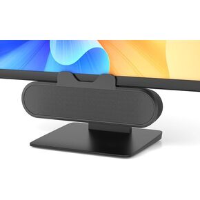 Monitor Speakers, Computer Speakers for Desktop PC, USB Speaker with Integrated USB A Type C Connector, Easily Clamp to Monitors, 10.06W(Black)