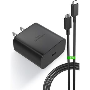 45W Super Fast Charger Type USB C for Samsung Galaxy Tab S10 S10+ S9 S9+ S8 S8+ S25 S25+ S24 S24+ S23 S23+ S22 S22+ Ultra Plus FE,Note 20/10/9/8,Z Fold Flip 6/5/4/3 Fast Charging Cord with 6FT Cable
