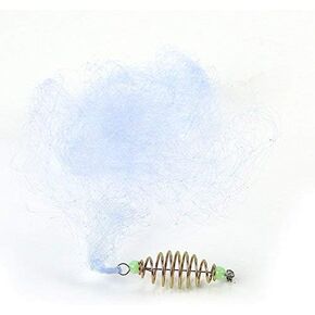 Qii lu 4pcs Fishing Net Trap,4pcs Fishing Netting with Luminous Beads Swivel Connector (7#)