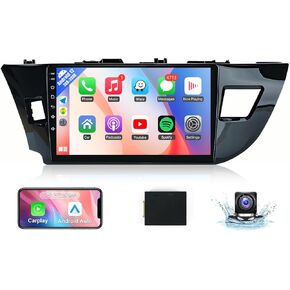 Naifay Android Car Radio for Toyota Corolla 2013 2014 2015 2016 with Carplay & Android Auto, 2G+32G 10.1inch Touch Screen for Corolla Car Stereo with Bluetooth/GPS/WiFi/SWC/Split Screen/MirrorLink
