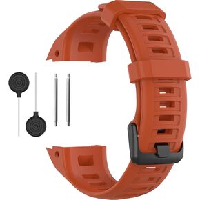 VINIUSIKI Compatible for Garmin Instinct 2 Band, Soft Silicone Strap Sport Wristband Replacement for Garmin Instinct 2/Instinct Esports/Solar/Tide/Tactical GPS,Red