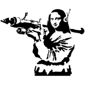 Laptop Skin Decal Banksy Mona Lisa