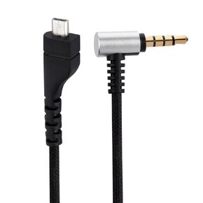 UNCLE LIGHT Arctis 3 5 7 Pro Replacement Cable, Compatible with SteelSeries Arctis 3 Arctis 5 Arctis 7 Arctis Pro Gaming Headsets 3.5mm Headphones Cord, 6.6 Ft (2 Meters), Black