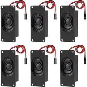 مكبرات الصوت 6pcs 3 واط 4 أوم مكبر صوت صغير 4OHM 3W LOUNDSPEEKER مكبر صوت صغير مع واجهة دوبونت 2.54 مم متوافقة مع المشاريع الإلكترونية الصغيرة