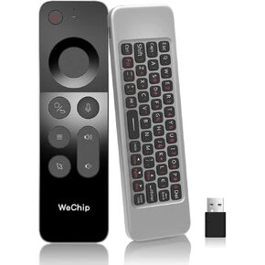 WeChip W3 Air Mouse 4-In-1 W3 Remote 2.4g التحكم اللاسلكي عن بُعد لـ Nvidia Shield/Android TV Box/PC/Projector/HTPC/All-In-One PC