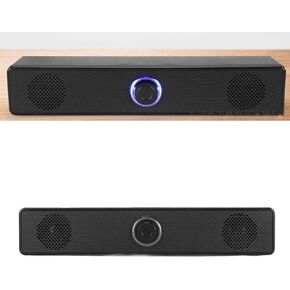 Diyeeni HiFi Clear Sound USB Desktop Soundbar with Volume Knob, Mini Speaker for PC Laptop Tablet