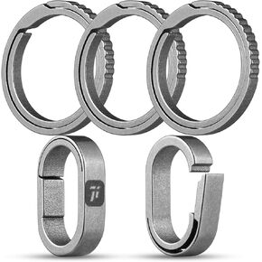 FEGVE Titanium Key Chain Rings for Home Keys, Bag Pendant