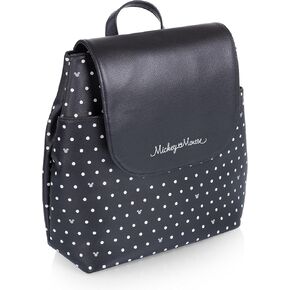 PICNIC TIME Disney Mickey Mouse Downtown Mini Cooler Backpack, Insulated Lunch Bag, Stylish Beach Bag Soft Cooler, (Black)