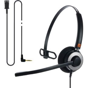 IPD IPH-160 Headset with Noise Cancelling Microphone and 3.5mm Jack (4 Poles) for for Android Cell Phones,Laptop,Tablet,Apple MacBook and Other Smart Devices