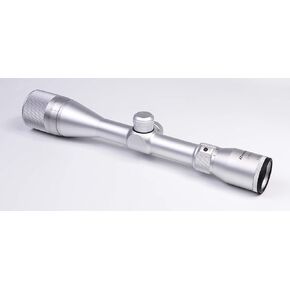 Hammers Stainless Silver Chrome 10/22 Rifle Scope 3-9x40 AO Parallax Adjustable Objective with See-Thru 22 Dovetail Rings