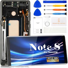 Incell for Samsung Galaxy Note 8 Screen Replacement for Samsung Note 8 LCD for Galaxy Note 8 Display for SM-N950F SM-N950U Digitizer Touch Screen Assembly Repair Parts (with Frame) (Black)