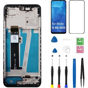 for Moto G 5G 2023 Screen Replacement with Frame XT2313 XT2313-3 XT2313-4 XT2313-5 XT2313-6 LCD Touch Display Digitizer Assembly Repair Tool Kits 6.5 inch