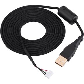 Universal Mouse Cable Braided Line Wire Replacement for or (Black)
