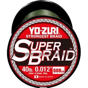 Yo-Zuri Superbraid 600 yd Floating Braid, Dark Green, 40 lb
