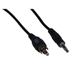 CableLeader 12ft 3.5mm Mono Male to RCA Male Audio Cable, Mono Plug to RCA Audio Cable Adapter, for Speaker, Subwoofer, Sound Card, TV & Amplifier, Black