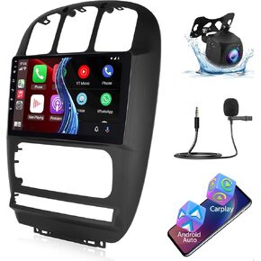 Car Stereo for Chrysler Town & Country 2000 2001 2002 2003 2004 2005 2006 2007-10 Inch 2+64G Android Touchscreen Radio with Wireless Carplay, Android Auto, HiFi, WiFi, GPS, SWC + AHD Backup Camera