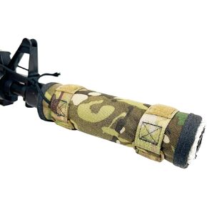 Buraku 7 Inch Suppressor Cover with Burn Proof Microfiber Sleeve Heat Isulation Flameproof Suppressor Wrap Camouflage