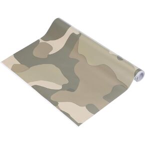 PATIKIL Camo Roll 12" x5ft, Digital Camo Vinyl Wraps Self Adhesive Camouflage Pattern Car Sticker for Covering Bows, Cameras, and Other Hunting Accessories, Desert