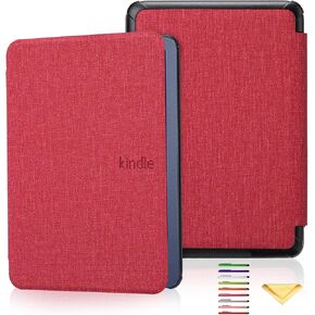 Case for 7" Kindle Paperwhite 12th Generation 2024 & Kindle Colorsoft Signature Edition 7 inch 2024, UUcovers Slim Lightweight Shell PU Leather Soft TPU Bumper Cover with Auto Sleep/Wake, Orange
