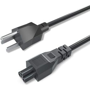 3 Prong C5 Cable Clover style Mickey Mous Plug Original Cord Power Supply AC Adapter Power Cord Cable for Laptop Charger Hp Compaq IBM Lenovo Asus Dell Acer Gateway Sony Toshiba Notebook Computer
