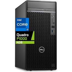 Dell OptiPlex 7010 Tower Plus Computer, Intel Core i7-13700, 64GB RAM, 2TB NVMe SSD, Nvidia Quadro P1000 4GB, USB-C, DisplayPort, HDMI, Built in WiFi, Bluetooth, Windows 11 Pro, Black Desktop